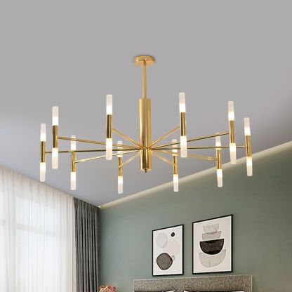 Marilyn Gold Chandelier in Bedroom, modern lighting fixture