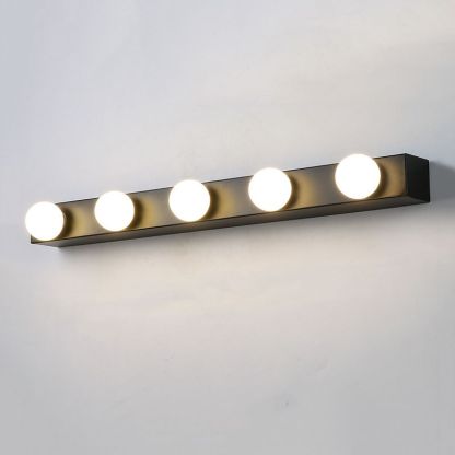 Modern metal wall lamp with round LED bulbs