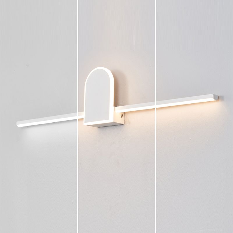 Edge Modern Vanity Wall Light illuminating bathroom