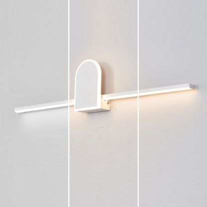 Edge Modern Vanity Wall Light illuminating bathroom