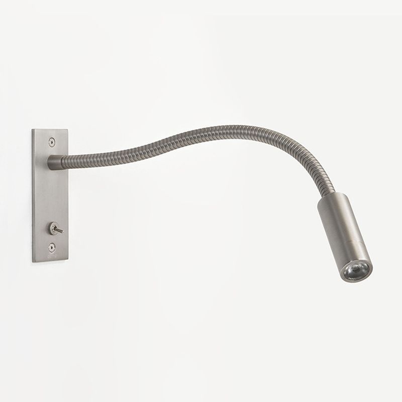 Orr Adjustable Spotlight Wall Lamp, nickel finish, focused light.