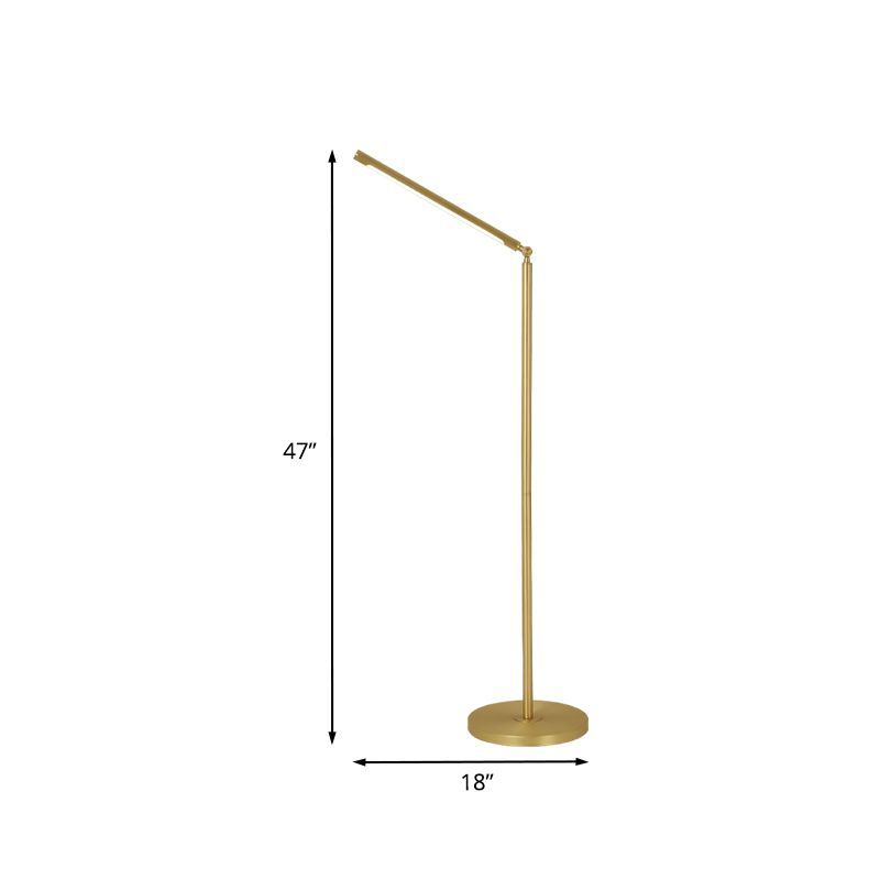 Edge Modern Floor Lamp dimensions: 47" height, 18" base