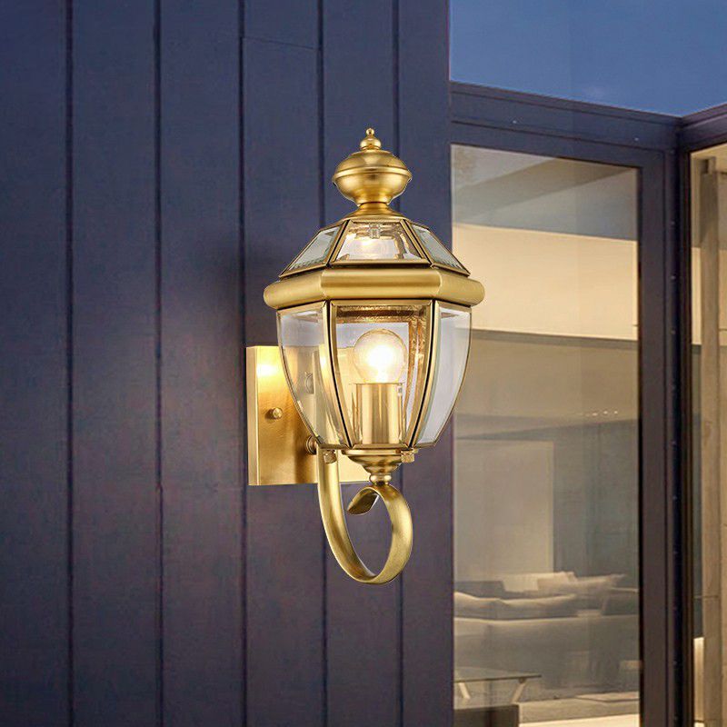 Gold Alessio Vintage Outdoor Wall Lamp