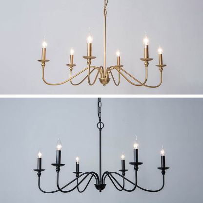Silva Retro Vintage Candle Metal Chandelier