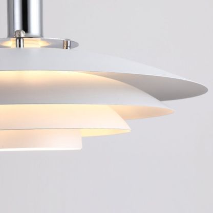 Close-up detail of white Morandi pendant light