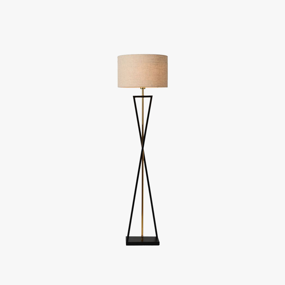 Eryn Retro Cylinder Tripod Floor Lamp in Living Room
