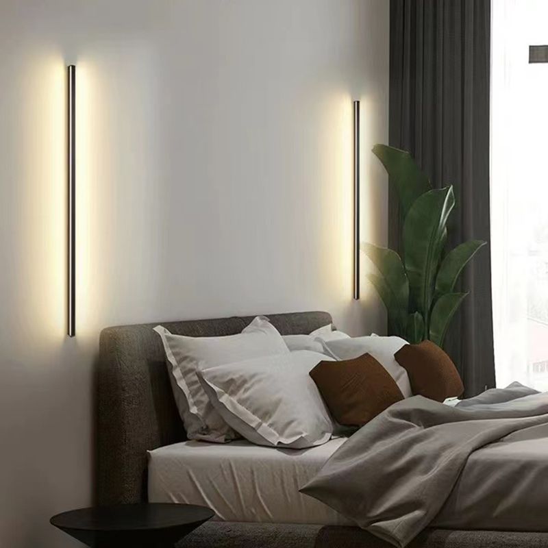 Edge minimalist wall lamps as bedside lighting. Las Sola.