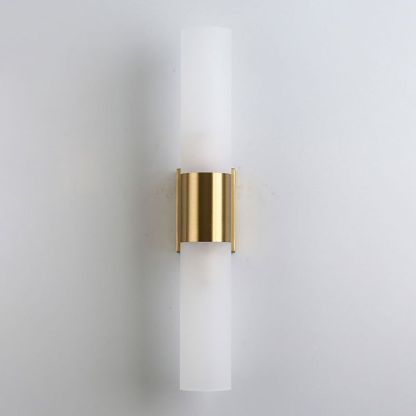 Leigh Modern Wall Lamp with gold metal and frosted glass detail