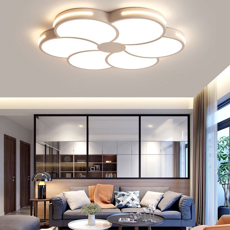 Hana flower ceiling light installed in living room