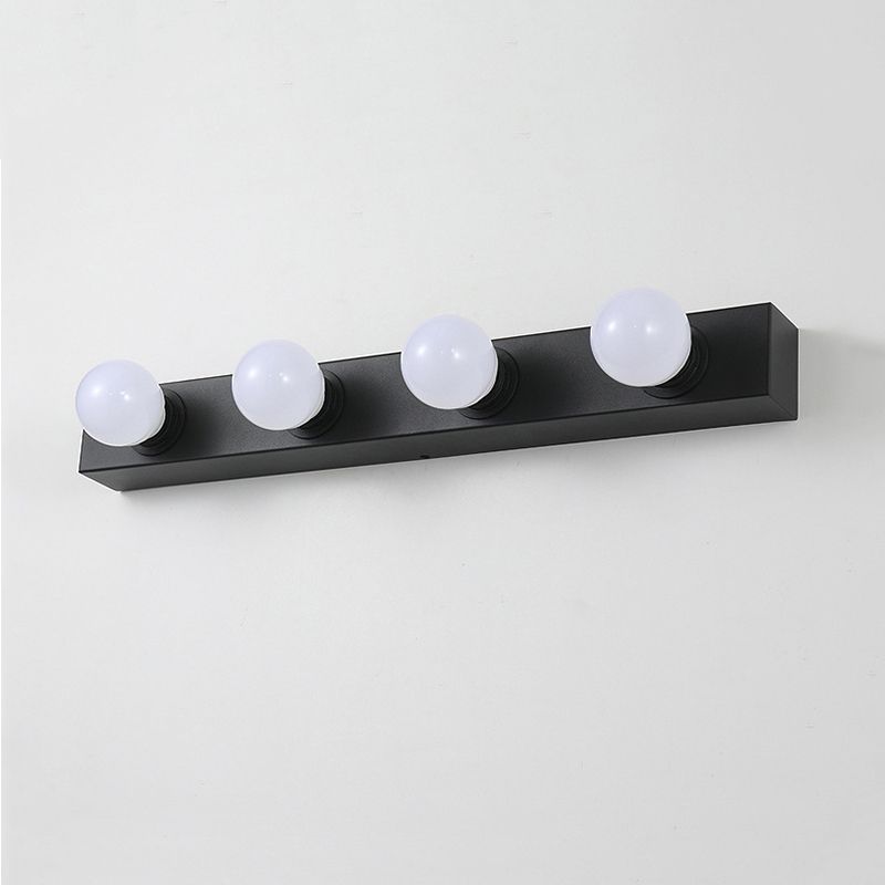 Black metal Valentina wall lamp with four LED bulbs