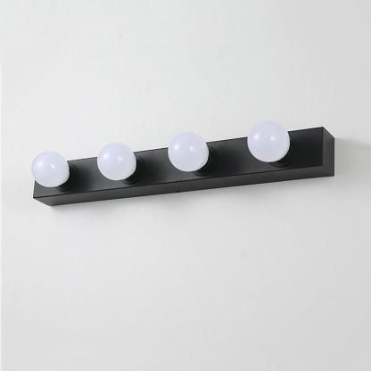 Black metal Valentina wall lamp with four LED bulbs
