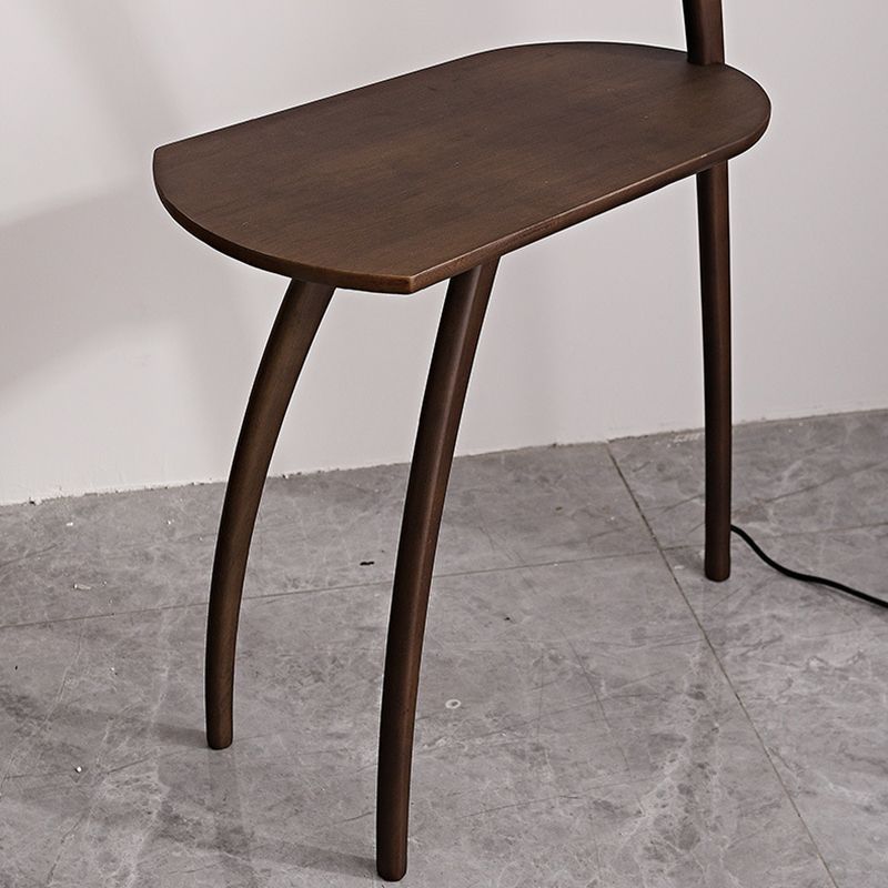 Ozawa Wood Floor Lamp with Table Detail