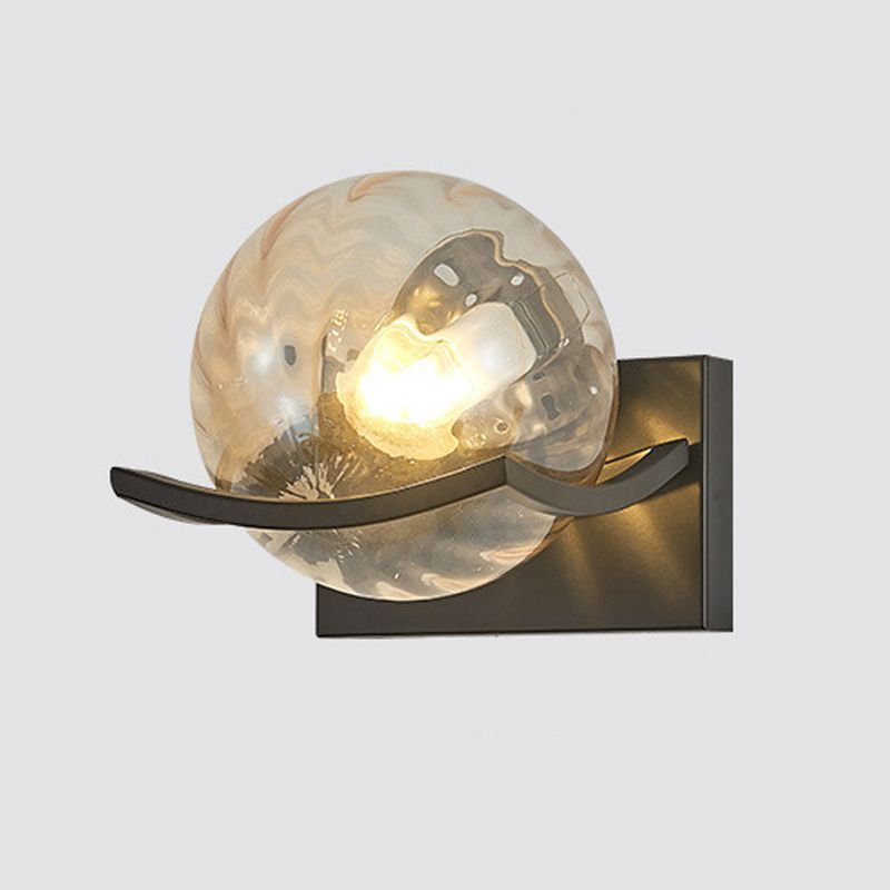 Valentina Vanity Wall Lamp with glass sphere, modern bathroom lighting
