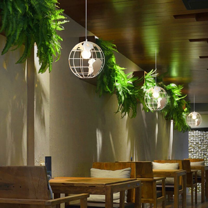 Restaurant interior with globe pendant lights, Alessio Pendant Light.
