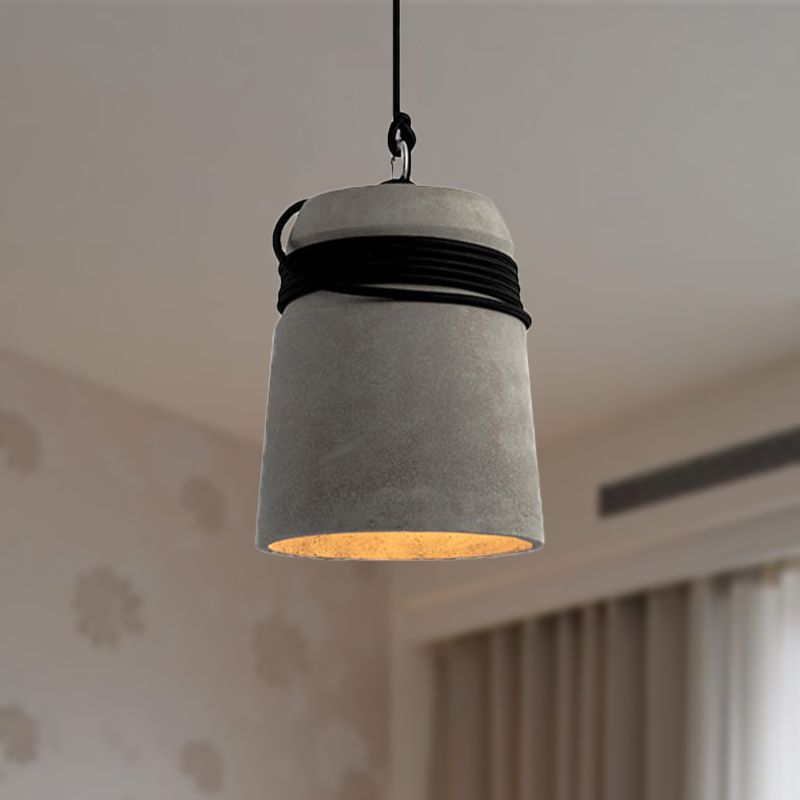 Zaid Industrial Pendant Light, Cement & Metal|Las Sola