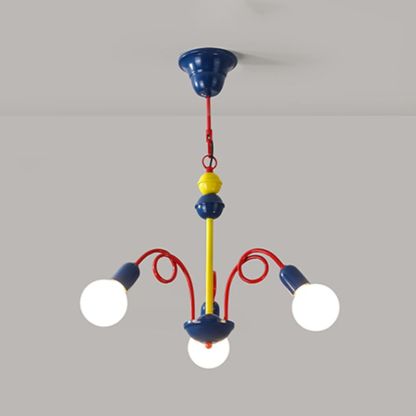 Colorful Valentina Chandelier with ball lights, Kid's Room Lighting