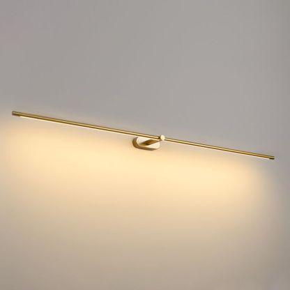 Gold Leigh minimalist wall lamp. Modern linear lighting design.
