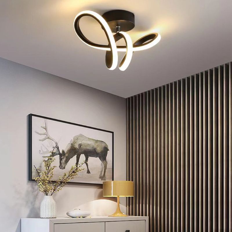 Lacey Modern Flush Mount Ceiling Light in Interior Setting