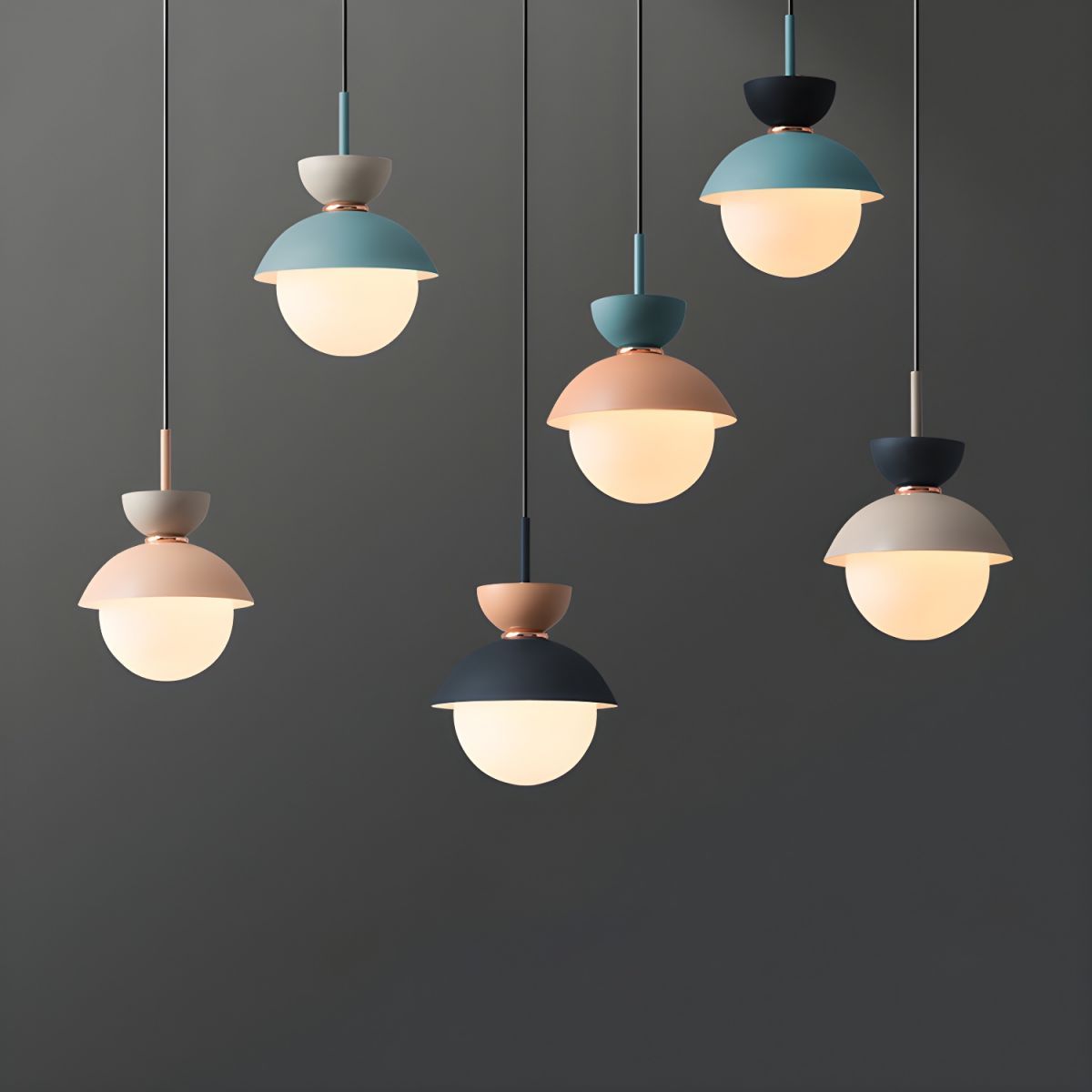 Colorful Cairns Nordic Pendant Lights, bedroom lighting