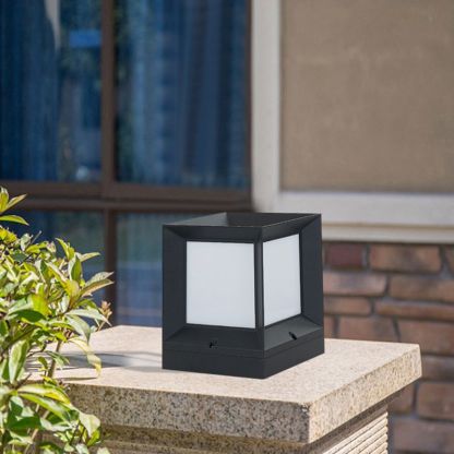 Riley Modern Simple Rectangle Metal Outdoor Floor Lamp