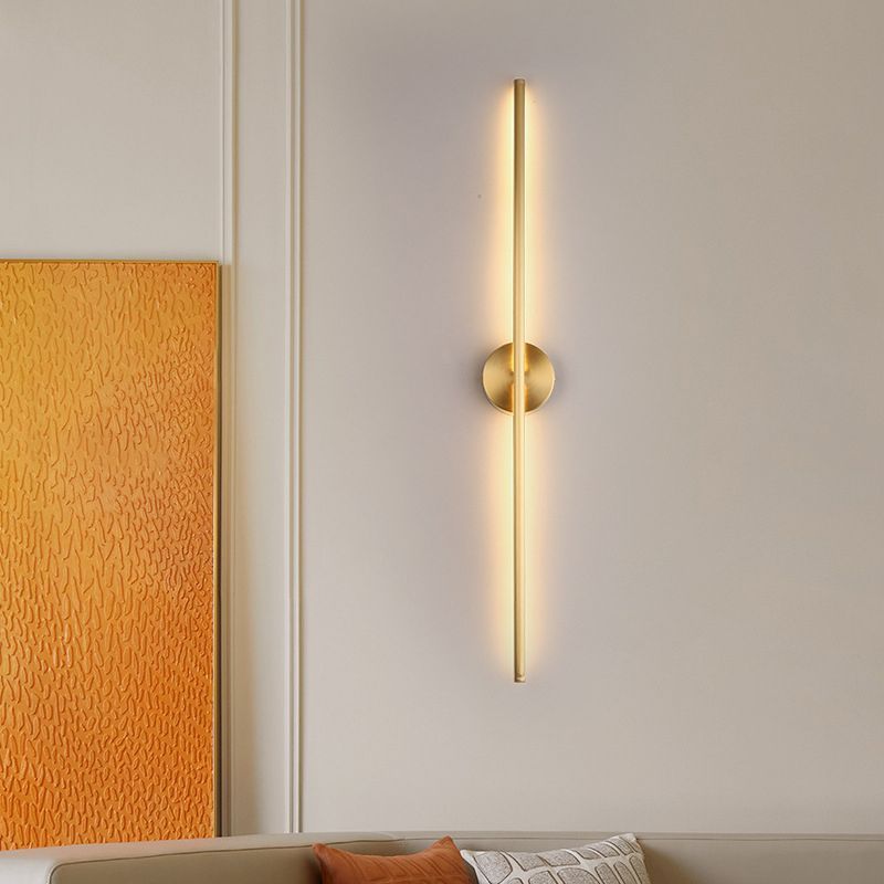 Modern gold linear wall lamp, Lassola lighting fixture