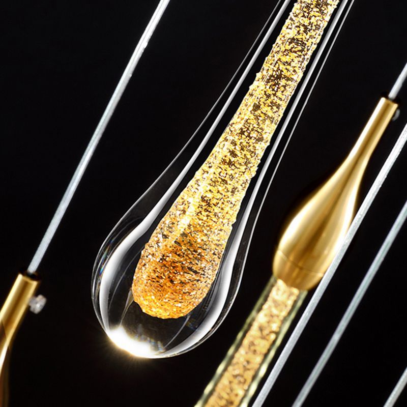 Marilyn Water Drop Lamp Detail, Crystal and Gold