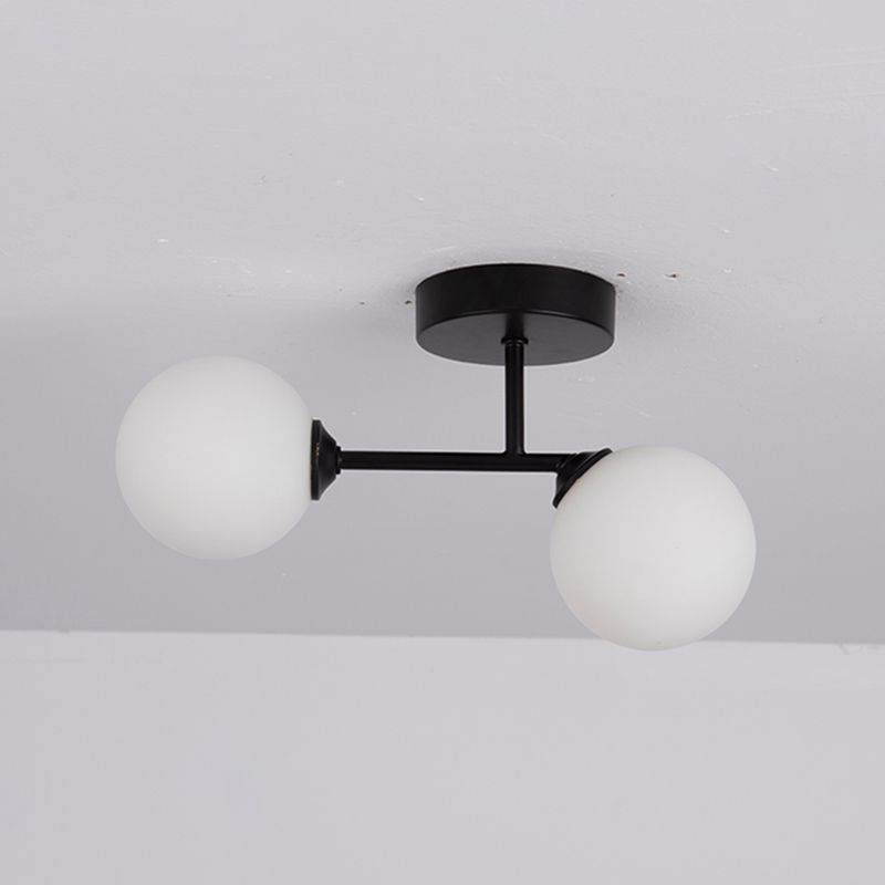 Valentina ceiling light with two globe shades