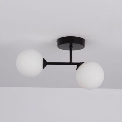 Valentina ceiling light with two globe shades