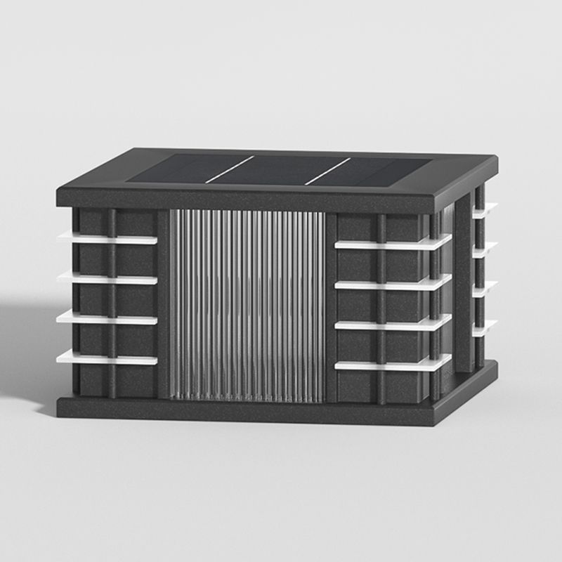 Riley Modern Square Outdoor Solar Lamp