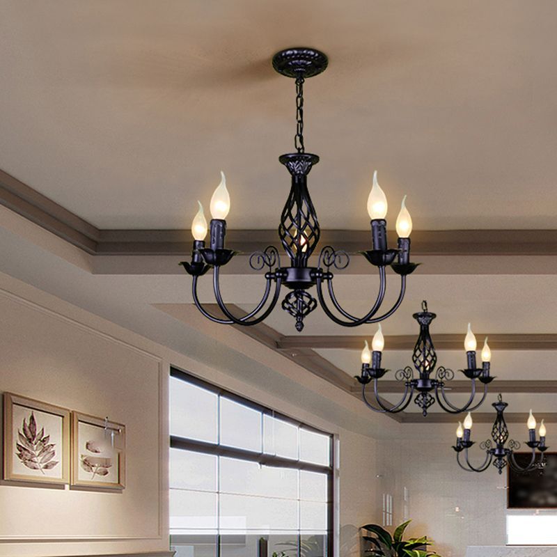 Black Silva pendant lights in restaurant setting