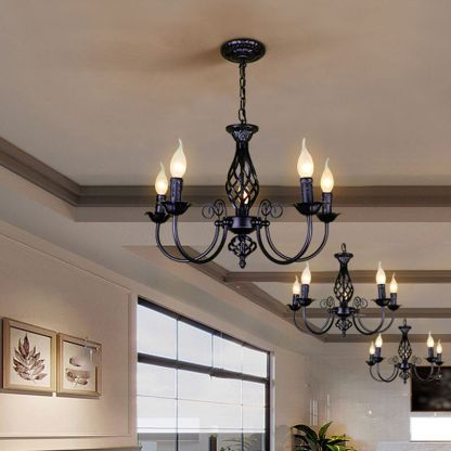 Black Silva pendant lights in restaurant setting