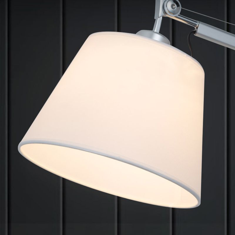 Brady Wall Lamp: Modern Fabric Shade, Adjustable Arm