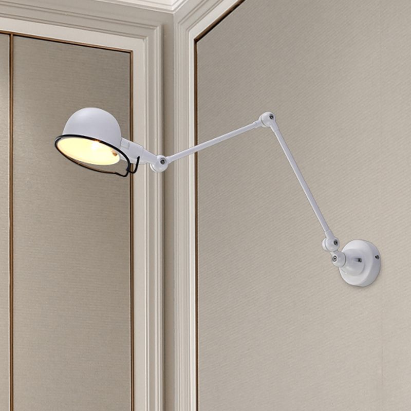 White Brady Adjustable Wall Lamp