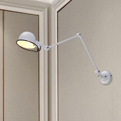 White Brady Adjustable Wall Lamp