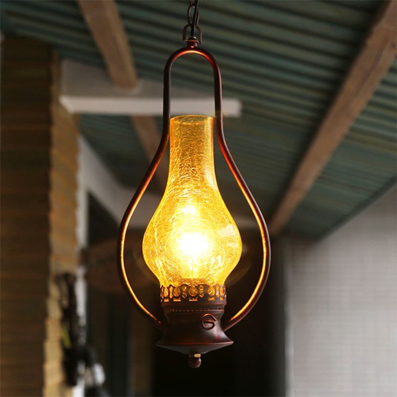 Vintage Kerosene LED Pendant Light - Alessio Rustic Style