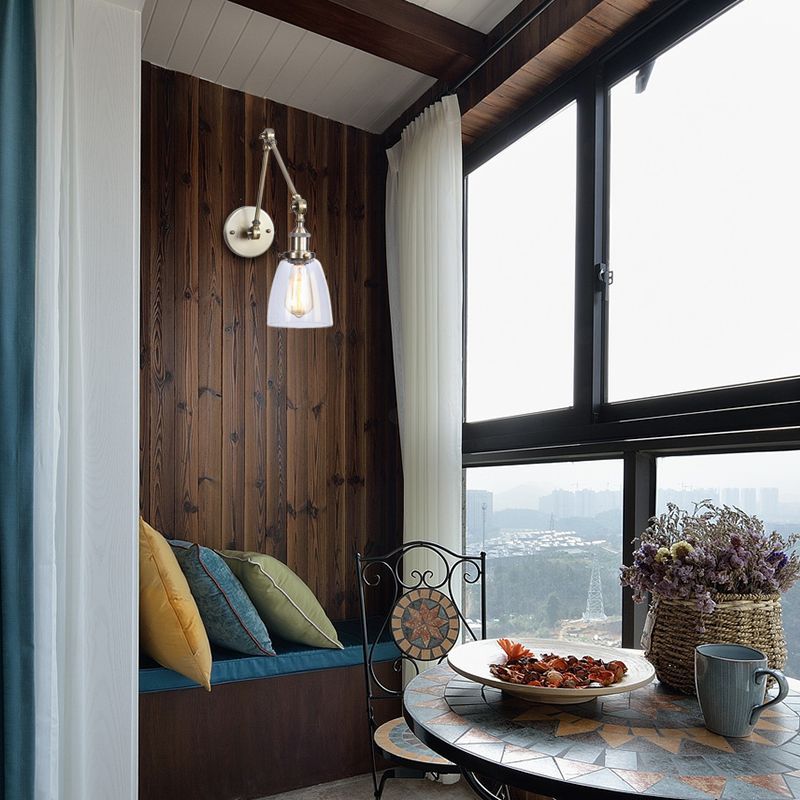 Alessio Wall Lamp: Glass & Metal Adjustable Lighting