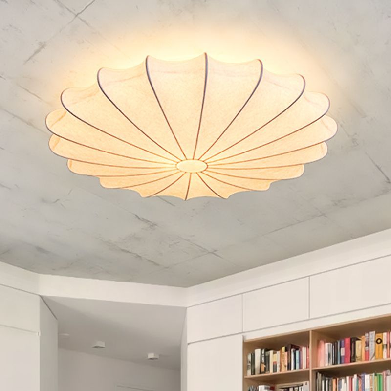 Round Fabric Ceiling Light, Modern Design