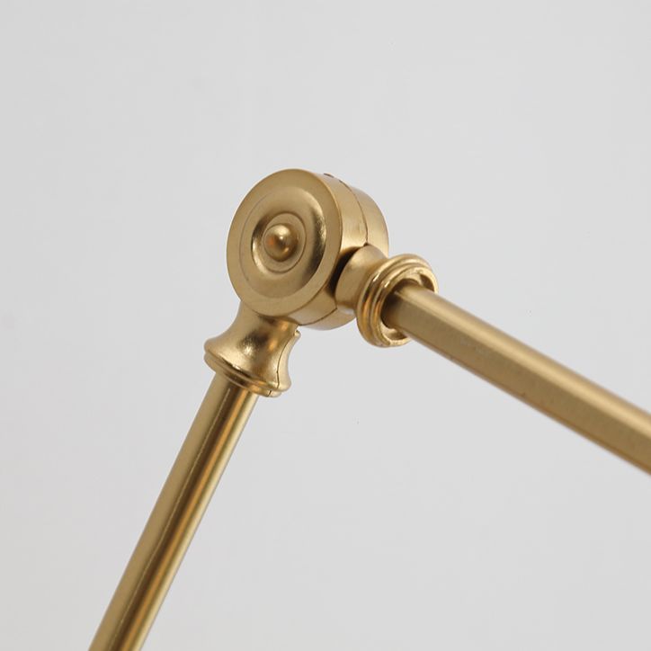 Carins Wall Lamp: Gold adjustable metal arm detail Carins Wall Lamp Modern Drum Ceramics Metal Adjustable