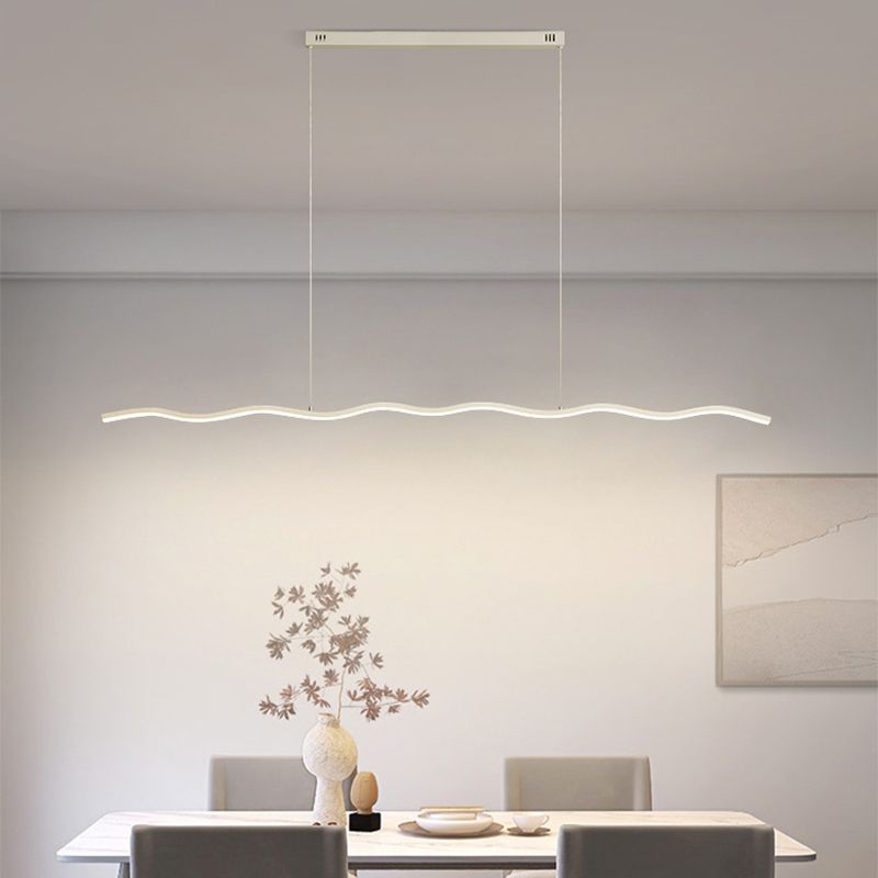 Louise Wave Pendant Light over dining table, modern interior