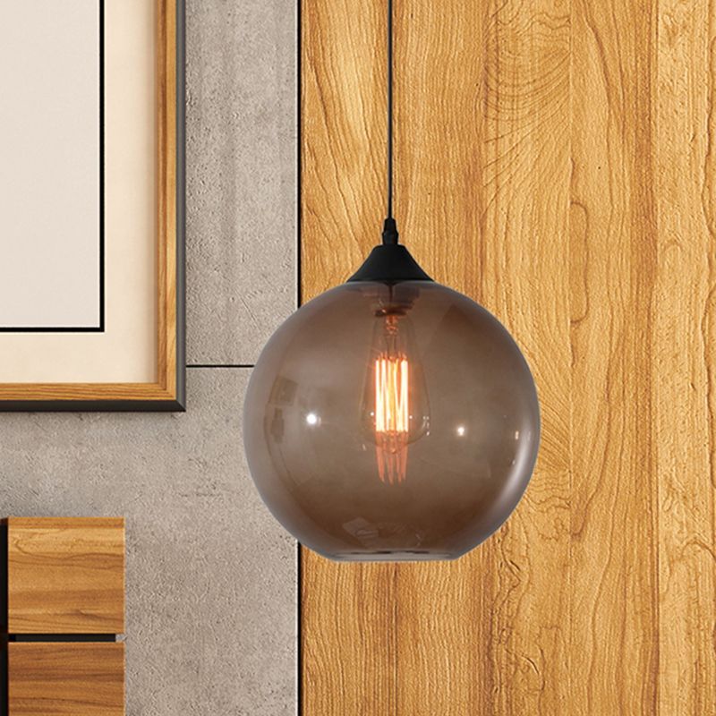 Hailie Brown Glass Globe Pendant Light