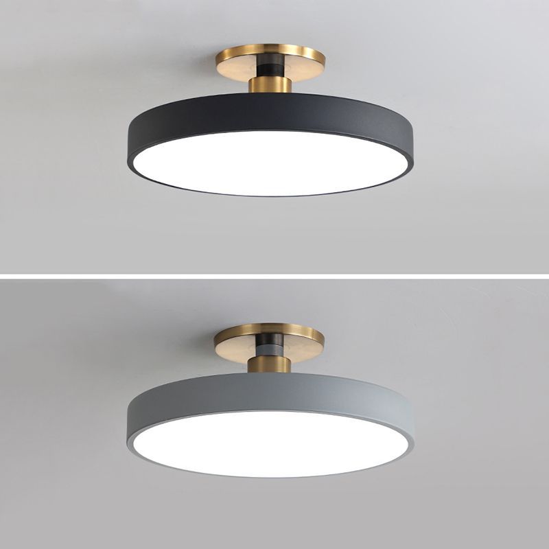 Black & Gray Round Flush Mount Ceiling Lights