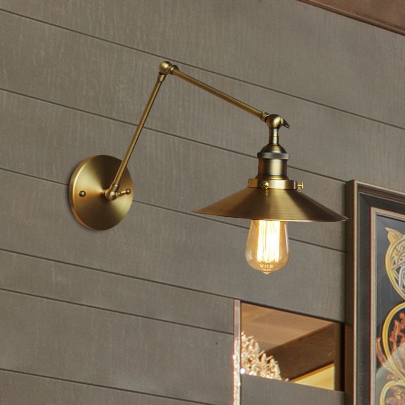 Brass Alessio adjustable wall lamp for bedroom lighting