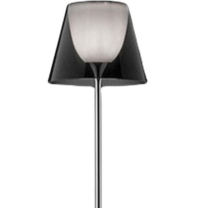 Eryn Dome modern metal floor lamp in black finish.
