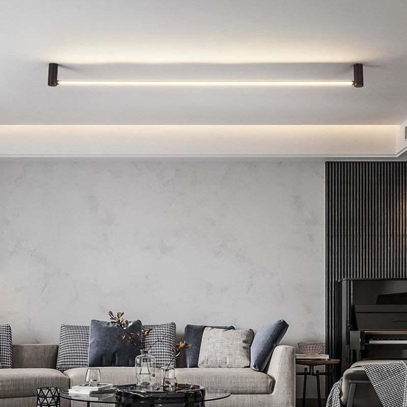 Modern Edge Flush Mount Ceiling Light in Living Room