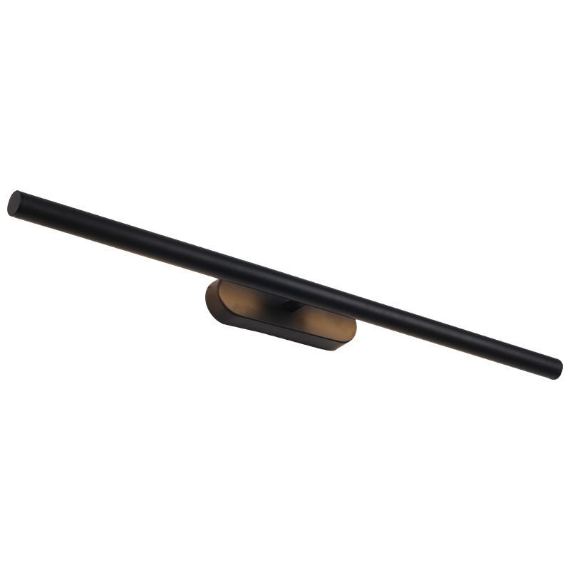 Black minimalist Edge Tube Mirror Front Vanity Wall Lamp