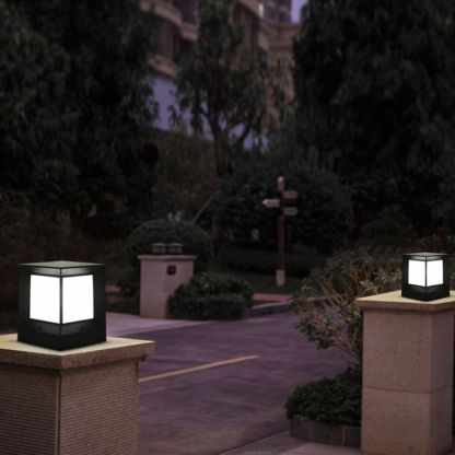 Riley Modern Simple Rectangle Metal Outdoor Floor Lamp