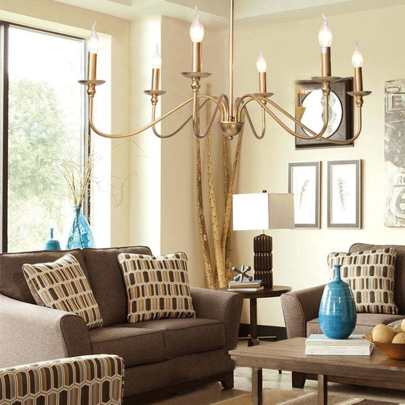Silva Retro Vintage Candle Metal Chandelier