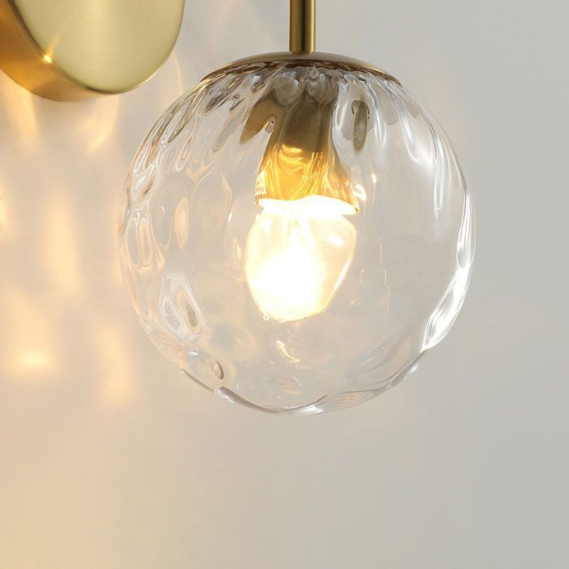Valentina Vanity LED Wall Lamp - Textured glass shade detail