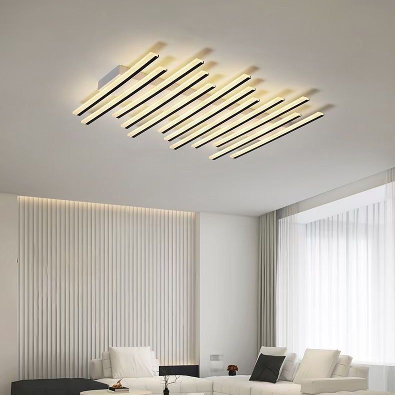 Modern Quinn Linear Ceiling Light in Living Room