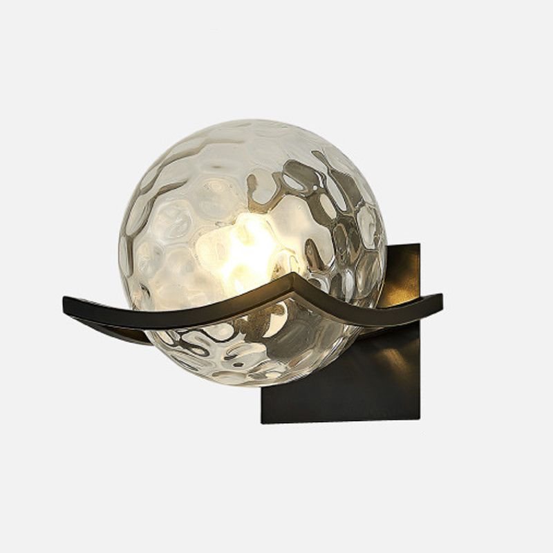 Modern Valentina Vanity Wall Lamp with textured glass sphere